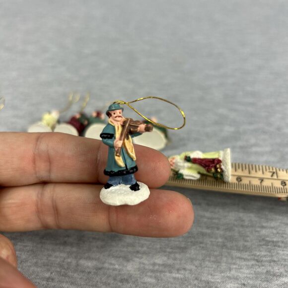 Vtg Miniature Victorian Style Christmas Ornaments Set Of 7 Santa/Carolers READ - Picture 6 of 6